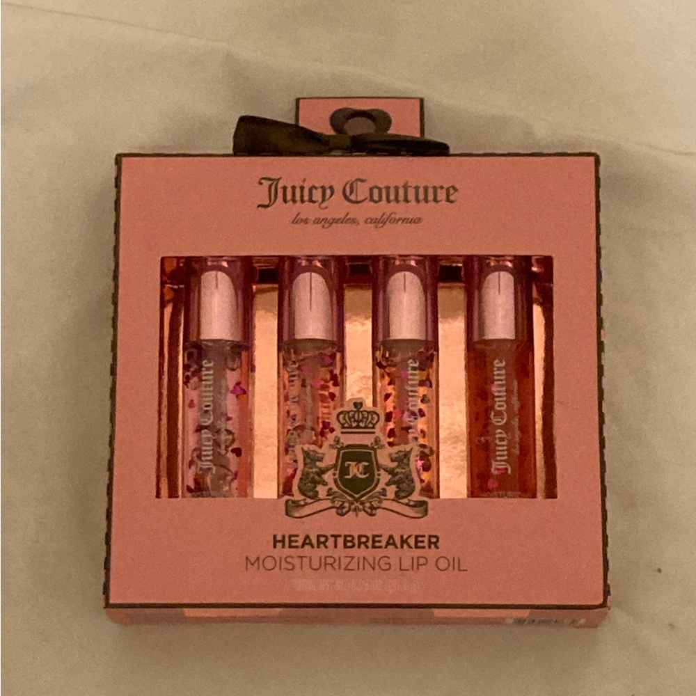 Juicy Couture Heartbreaker Moisturizing Lip Oil Set - Pink & Clear Tubes